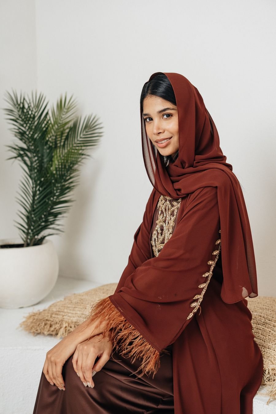 Aurelia Satin Hijab in Rose Taupe
